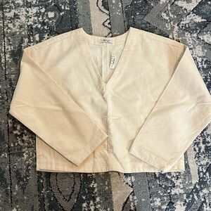 Madewell Cream V-Neck Top